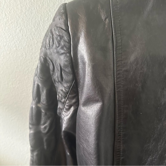 KAPTAIN BUBBLE Coat Mens M Rare Vintage Black Leather - Picture 7 of 10